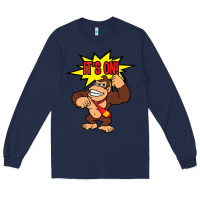 Navy donkey kong Long Sleeve Tee - linhVisuals