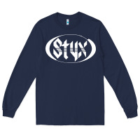 Navy styx Long Sleeve Tee - linhVisuals