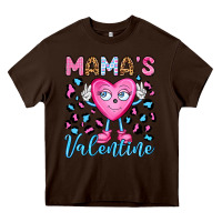 Chocolate Brown mama's valentine olivia Heavy Core Tee - OliviaCreatesArt
