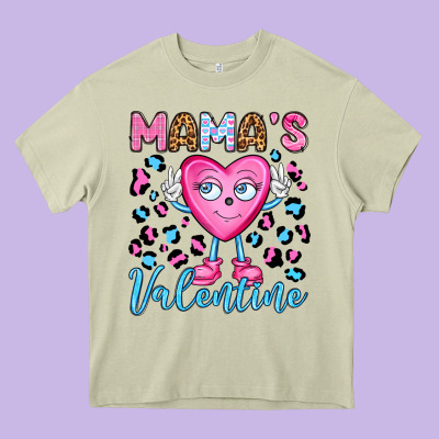 Mama's Valentine Olivia Heavy Core Tee Designed By Oliviacreatesart