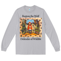 Moon Dust restore the wolf defenders of wildlife Long Sleeve Tee - linhVisuals