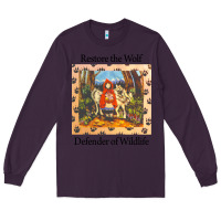 Plum restore the wolf defenders of wildlife Long Sleeve Tee - linhVisuals