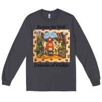 Smoke restore the wolf defenders of wildlife Long Sleeve Tee - linhVisuals