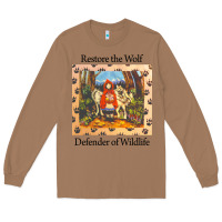 Toasted Coconut restore the wolf defenders of wildlife Long Sleeve Tee - linhVisuals
