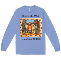 Colony Blue restore the wolf defenders of wildlife Long Sleeve Tee - linhVisuals