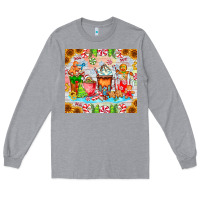 Heather Grey christmas coffee class Long Sleeve Tee - CowhideDigitalArt