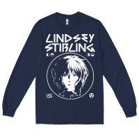 Navy lindsey stirling white Long Sleeve Tee - linhVisuals