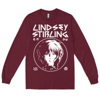Burgundy lindsey stirling white Long Sleeve Tee - linhVisuals