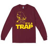 Burgundy it's a trap Long Sleeve Tee - linhVisuals