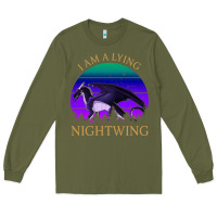 Army Green wings of fire i am a lying nightwing vintage Long Sleeve Tee - linhVisuals