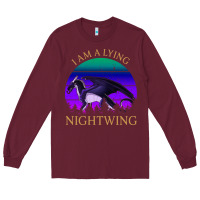 Burgundy wings of fire i am a lying nightwing vintage Long Sleeve Tee - linhVisuals