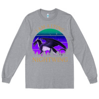 Heather Grey wings of fire i am a lying nightwing vintage Long Sleeve Tee - linhVisuals