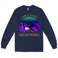 Navy wings of fire i am a lying nightwing vintage Long Sleeve Tee - linhVisuals