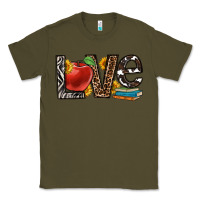 Army Green love teacher Classic Tee - OliviaCreatesArt