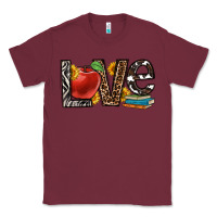 Burgundy love teacher Classic Tee - OliviaCreatesArt