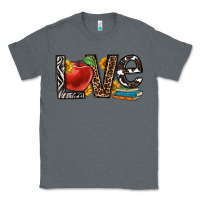 Charcoal Heather love teacher Classic Tee - OliviaCreatesArt