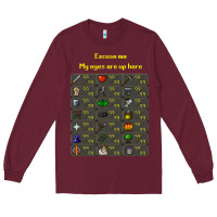 Burgundy runescape game Long Sleeve Tee - linhVisuals