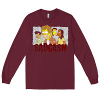 Burgundy sadgasm Long Sleeve Tee - linhVisuals