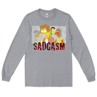 Heather Grey sadgasm Long Sleeve Tee - linhVisuals