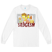 White sadgasm Long Sleeve Tee - linhVisuals