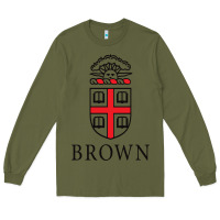 Army Green brown university Long Sleeve Tee - linhVisuals