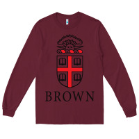 Burgundy brown university Long Sleeve Tee - linhVisuals