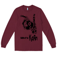 Burgundy k o r n classic Long Sleeve Tee - linhVisuals