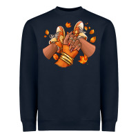 Navy Black girl Fall sneakers Heavyweight Sweatshirt - RanaPortraitStore