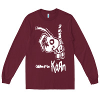 Burgundy k o r n classic Long Sleeve Tee - linhVisuals