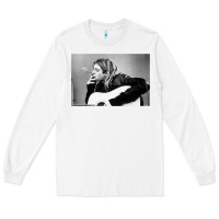White kurt smoking Long Sleeve Tee - linhVisuals