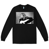 Black kurt smoking Long Sleeve Tee - linhVisuals