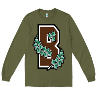 Army Green brown university Long Sleeve Tee - linhVisuals