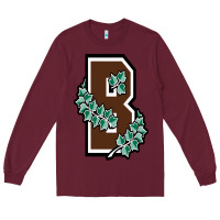 Burgundy brown university Long Sleeve Tee - linhVisuals
