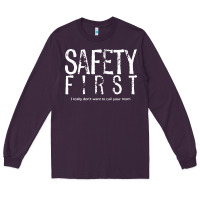 Plum safety first science teacher Long Sleeve Tee - linhVisuals