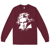 Burgundy beethoven Long Sleeve Tee - linhVisuals