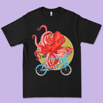 Cycling Octopus Premium Tee Designed By Bettercallsaul