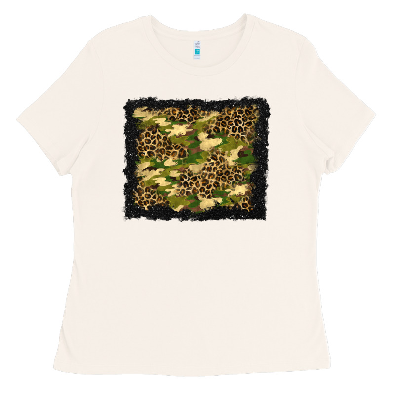 Camouflage And Leopard Background Ladies Tee by BundleAndBundleShop | Teevron
