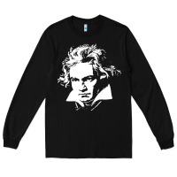 Black beethoven Long Sleeve Tee - linhVisuals