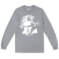 Heather Grey beethoven Long Sleeve Tee - linhVisuals