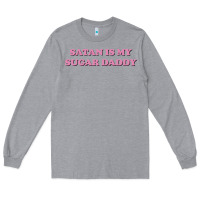 Heather Grey satan is my sugar daddy Long Sleeve Tee - linhVisuals