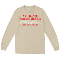 Mushroom my train of thought derailed Long Sleeve Tee - linhVisuals