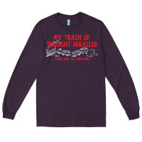 Plum my train of thought derailed Long Sleeve Tee - linhVisuals