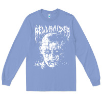 Colony Blue black metal pinhead Long Sleeve Tee - linhVisuals