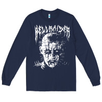 Navy black metal pinhead Long Sleeve Tee - linhVisuals