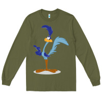 Army Green Road Runner Beep Long Sleeve Tee - linhVisuals