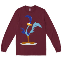 Burgundy Road Runner Beep Long Sleeve Tee - linhVisuals