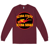 Burgundy scuba steve Long Sleeve Tee - linhVisuals