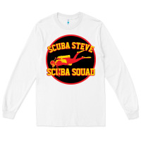 White scuba steve Long Sleeve Tee - linhVisuals