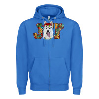 True Royal white shepherd christmas joy Zipper Hoodie - RanaPortraitStore