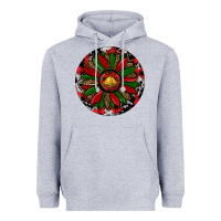 Heather Grey Sunflower Christmas Heavyweight Hoodie - RanaPortraitStore